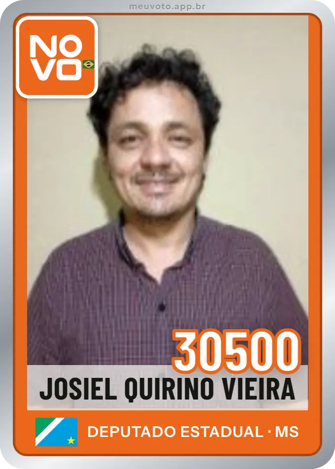 Carta de Josiel Quirino Vieira, número 30500, Novo