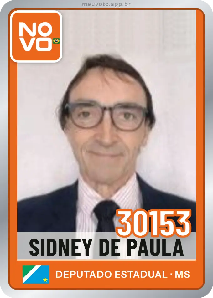 Carta de Sidney de Paula, número 30153, Novo