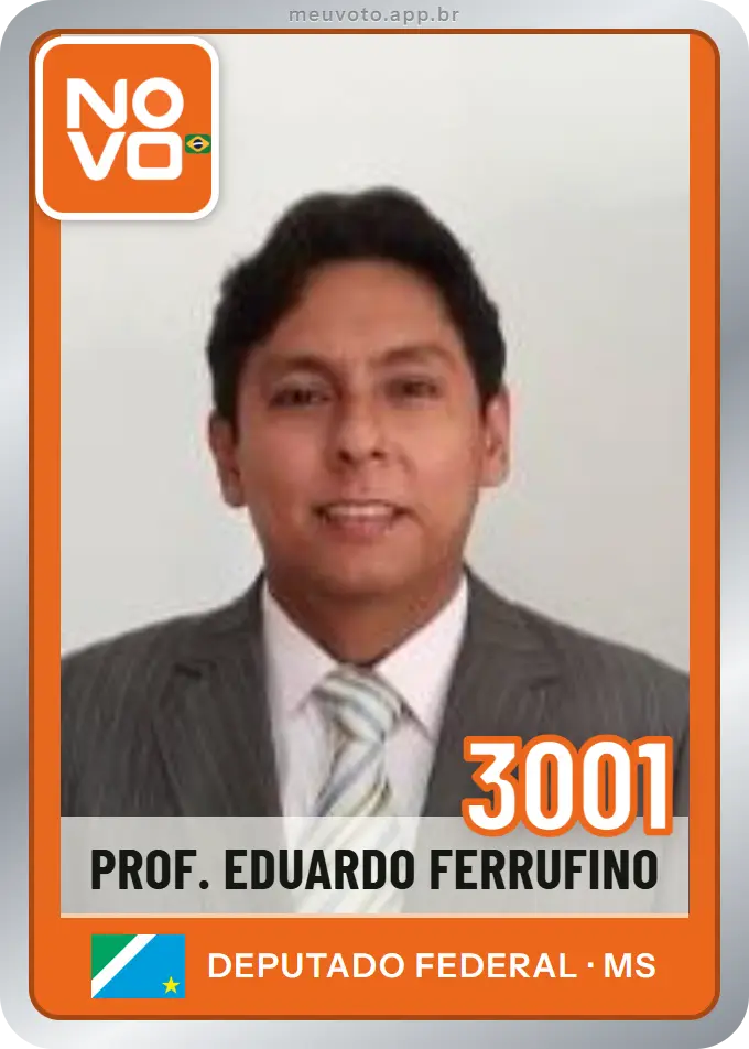 Carta de Prof. Eduardo Ferrufino, número 3001, Novo