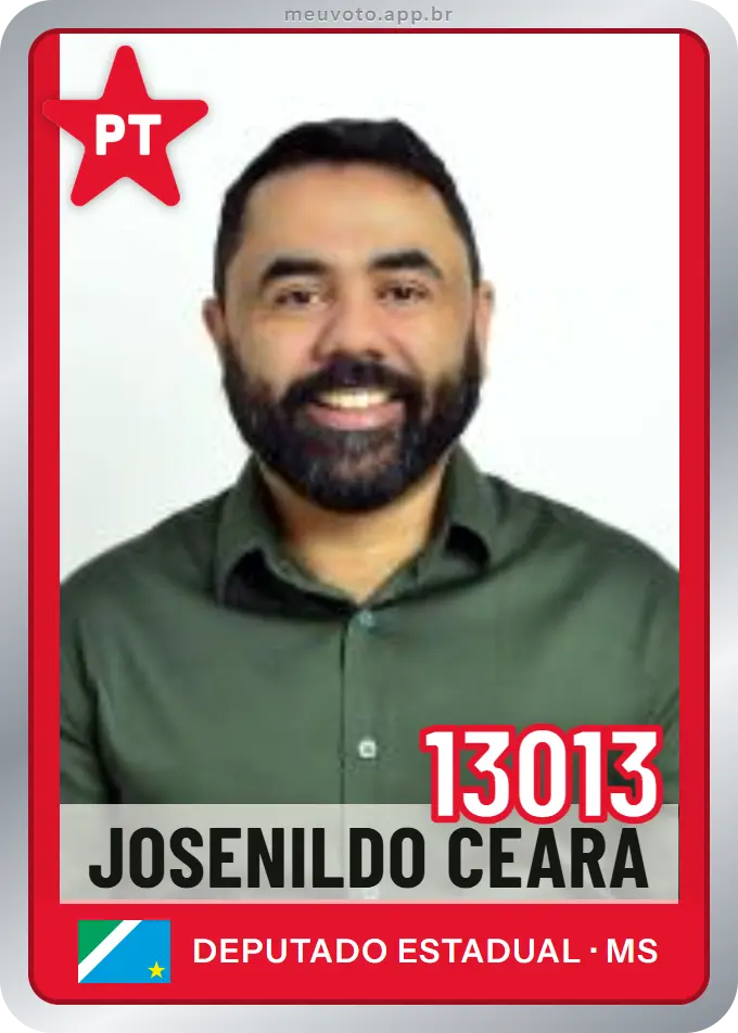 Carta de Josenildo Ceará, número 13013, PT