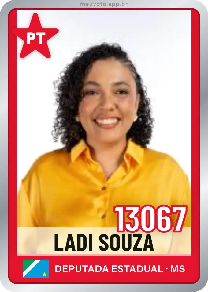 Carta de Ladi Souza, número 13067, PT