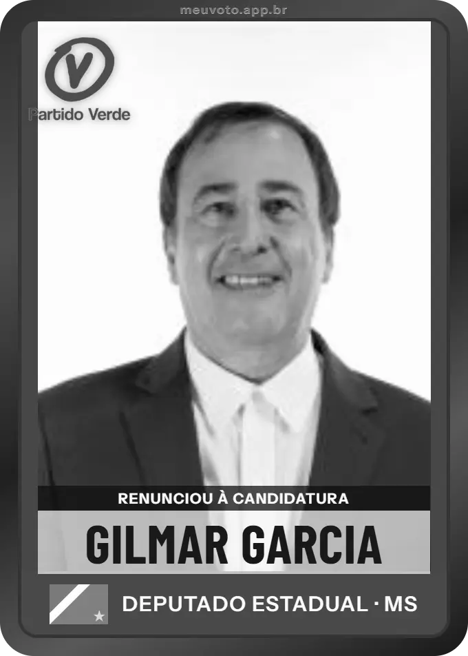 Carta de Gilmar Garcia, PV. Renunciou à candidatura e não vai à urna.