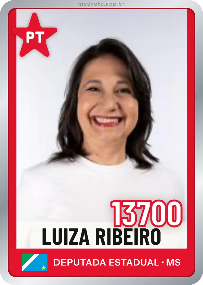 Carta de Luiza Ribeiro, número 13700, PT