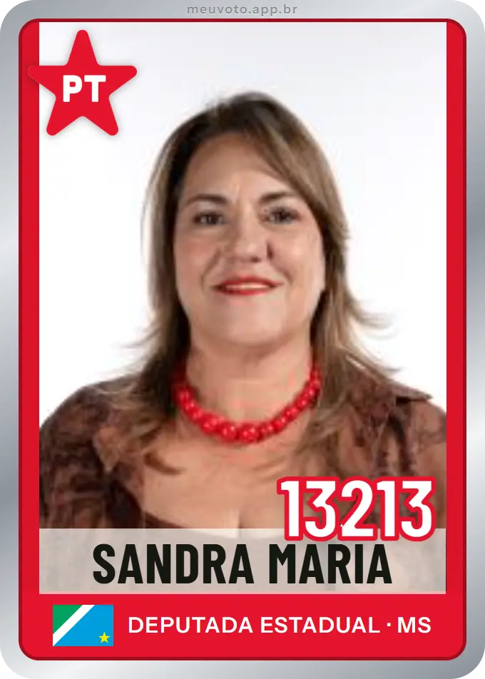 Carta de Sandra Maria, número 13213, PT