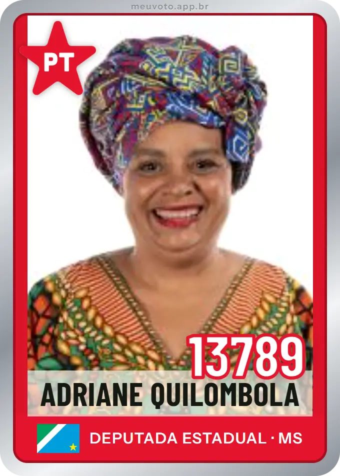 Carta de Adriane Quilombola, número 13789, PT
