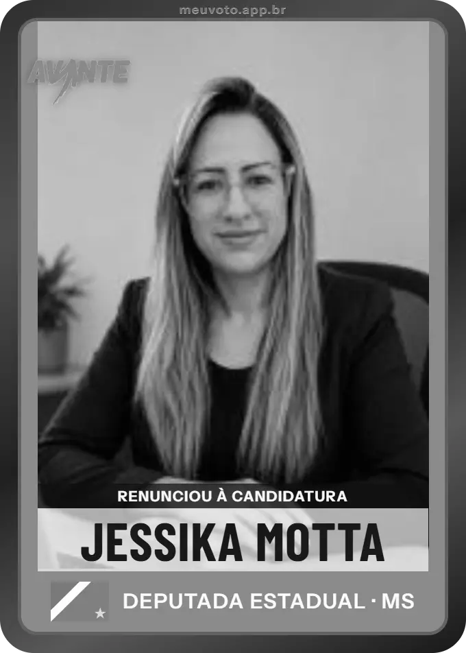 Carta de Jessika Motta, Avante. Renunciou à candidatura e não vai à urna.