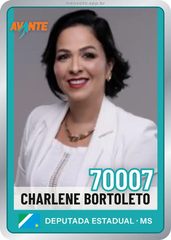 Carta de Charlene Bortoleto, número 70007, Avante