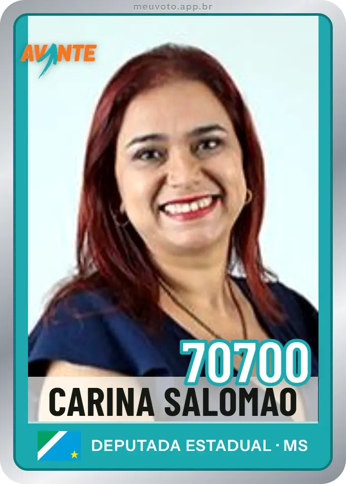 Carta de Carina Salomão, número 70700, Avante