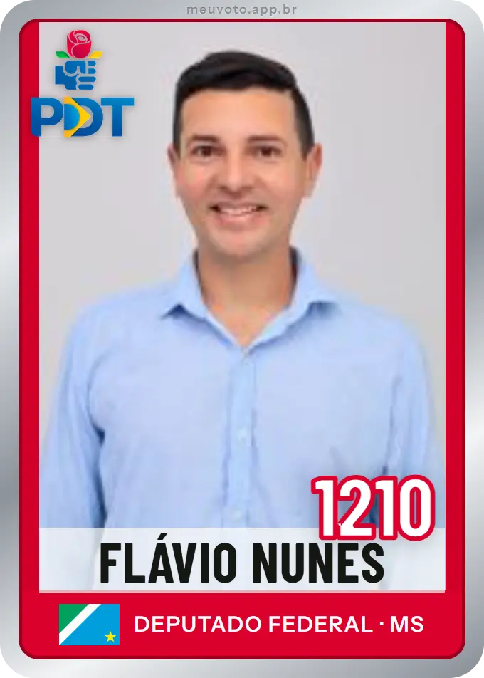 Carta de Flávio Nunes, número 1210, PDT
