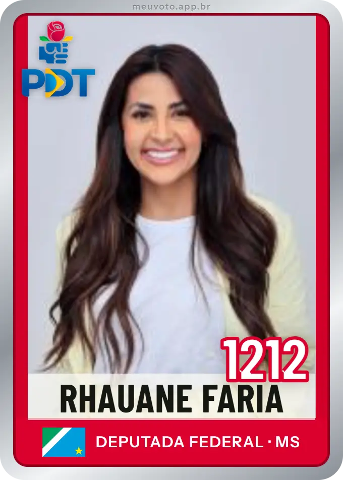 Carta de Rhauane Faria, número 1212, PDT