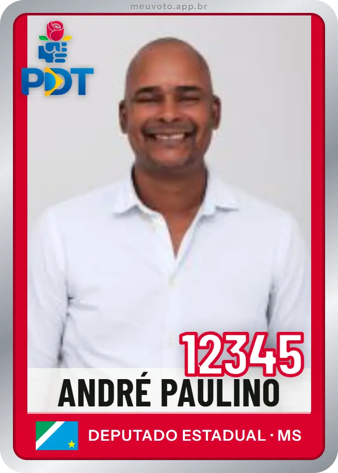 Carta de André Paulino, número 12345, PDT