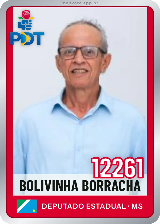 Carta de Bolivinha Borracha, número 12261, PDT