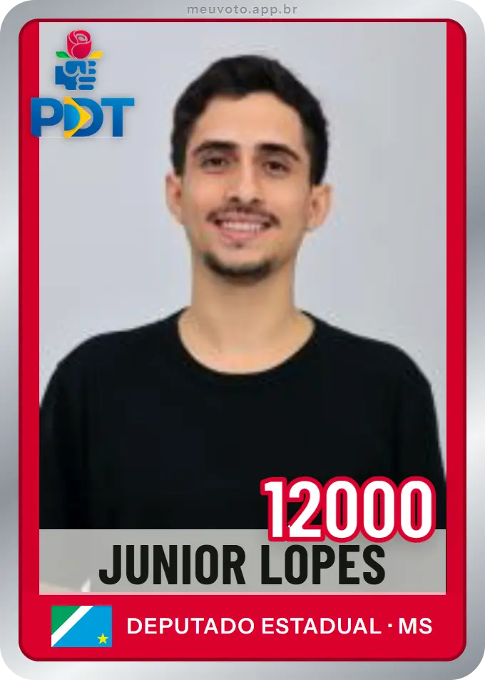 Carta de Junior Lopes, número 12000, PDT