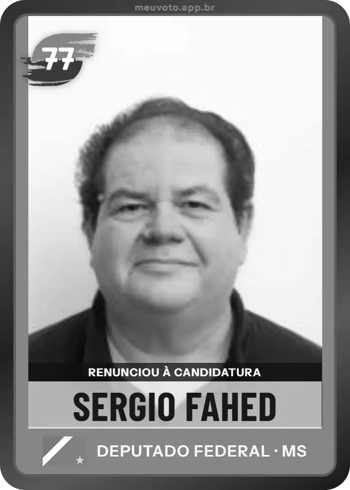 Carta de Sergio Fahed, Solidariedade. Renunciou à candidatura e não vai à urna.