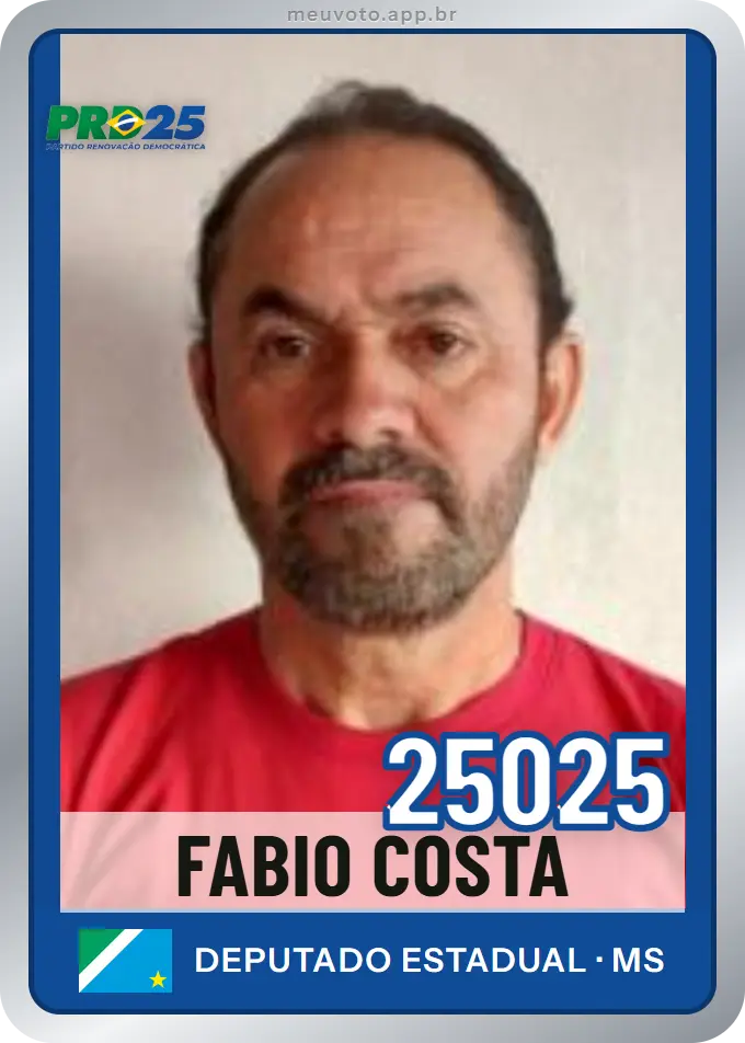 Carta de Fabio Costa, número 25025, PRD