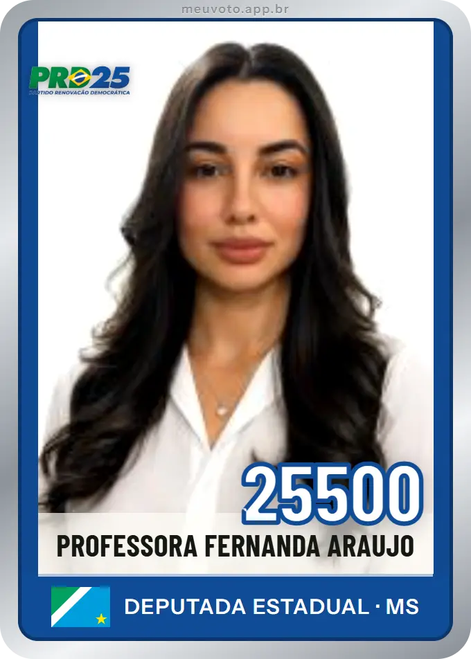 Carta de Professora Fernanda Araujo, número 25500, PRD
