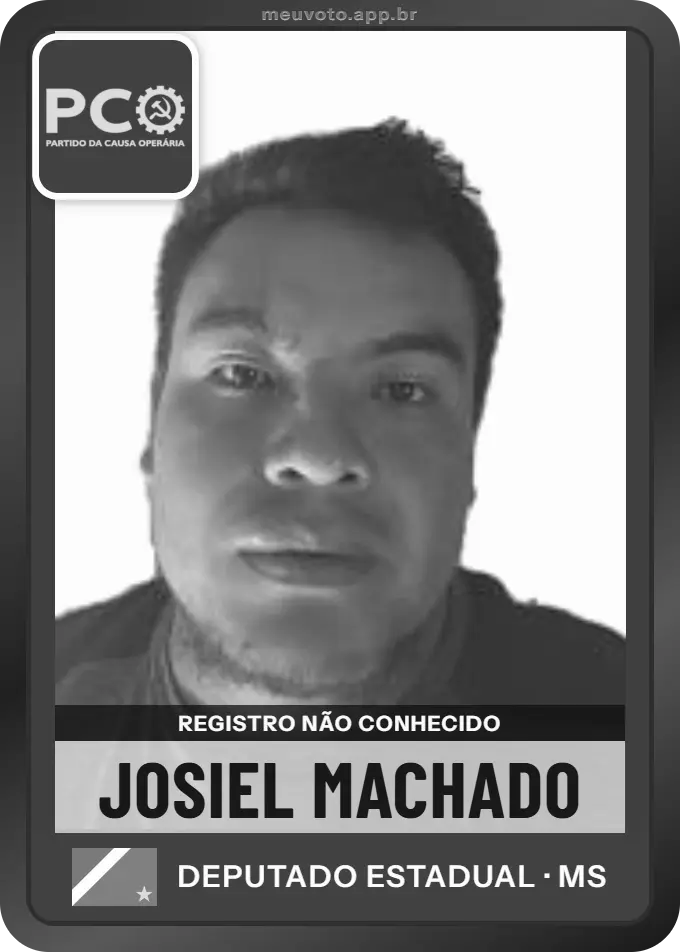 Carta de Josiel Machado, PCO. Teve o registro não conhecido pelo TSE e não vai à urna.