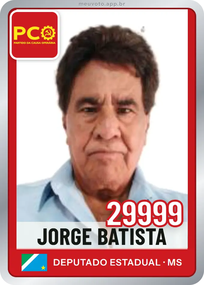 Carta de Jorge Batista, número 29999, PCO