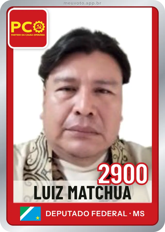 Carta de Luiz Matchua, número 2900, PCO