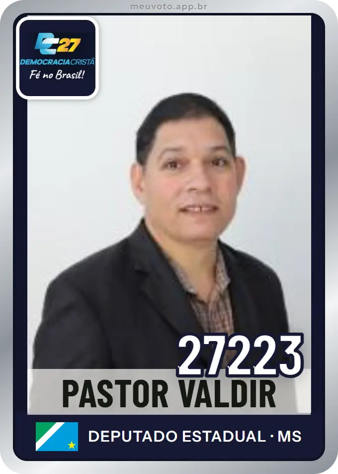 Carta de Pastor Valdir, número 27223, DC