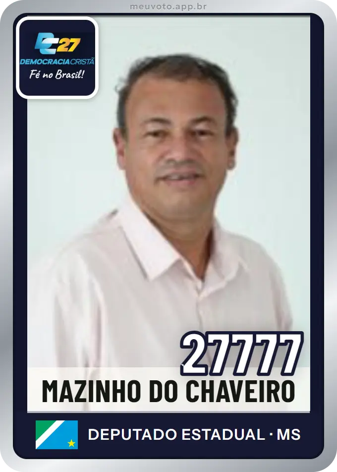 Carta de Mazinho do Chaveiro, número 27777, DC