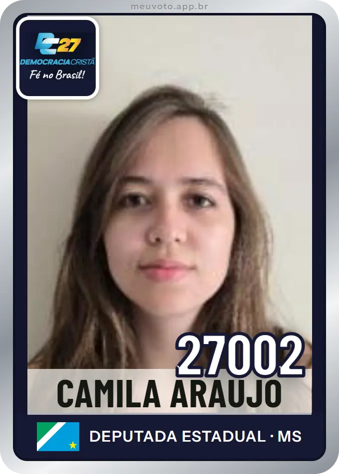 Carta de Camila Araujo, número 27002, DC