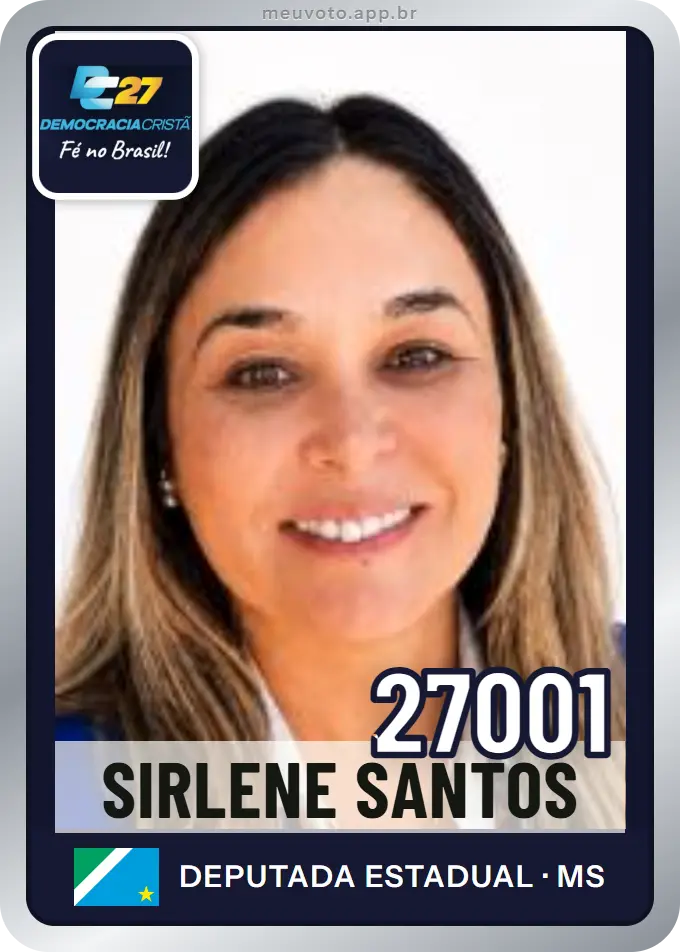 Carta de Sirlene Santos, número 27001, DC