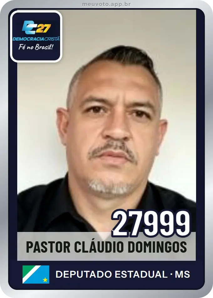 Carta de Pastor Cláudio Domingos, número 27999, DC