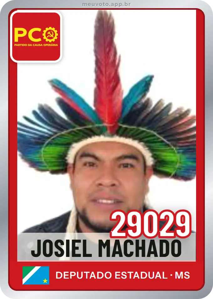 Carta de Josiel Machado, número 29029, PCO