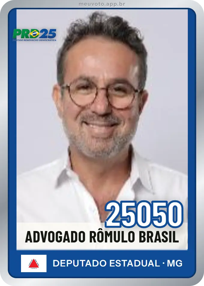 Carta de Advogado Rômulo Brasil, número 25050, PRD