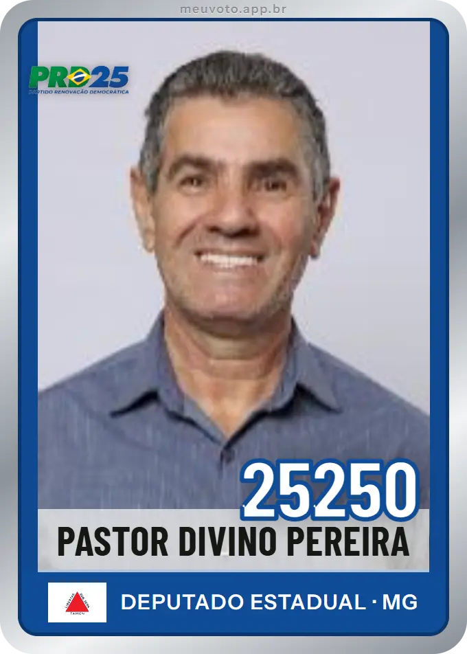Carta de Pastor Divino Pereira, número 25250, PRD