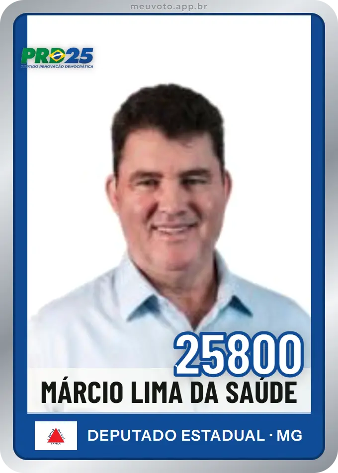 Carta de Márcio Lima da Saúde, número 25800, PRD