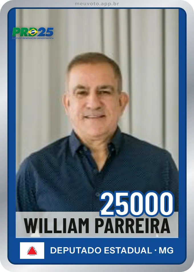 Carta de William Parreira, número 25000, PRD