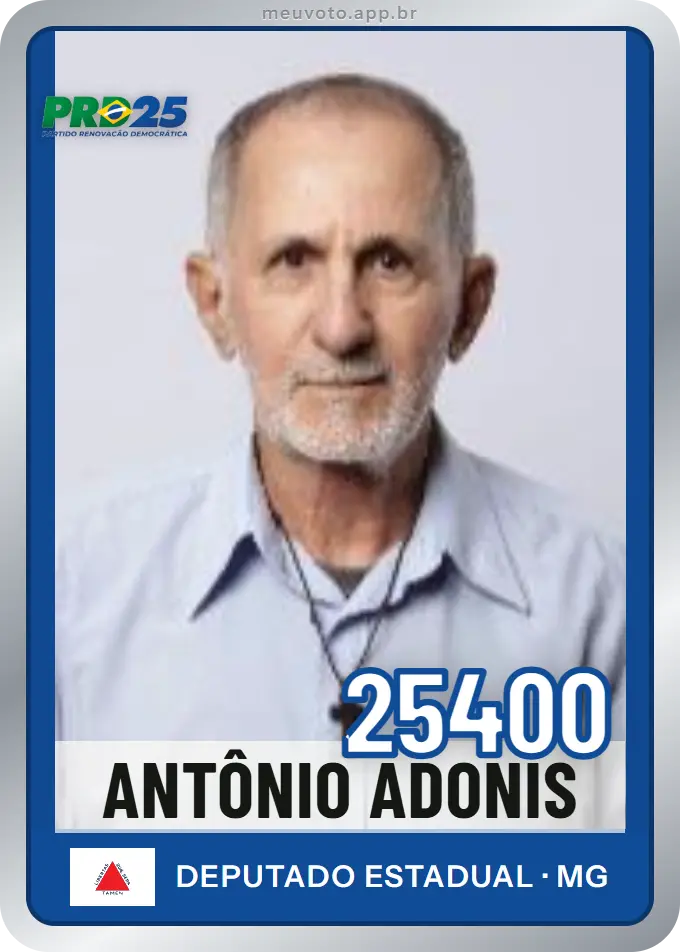 Carta de Antônio Adonis, número 25400, PRD