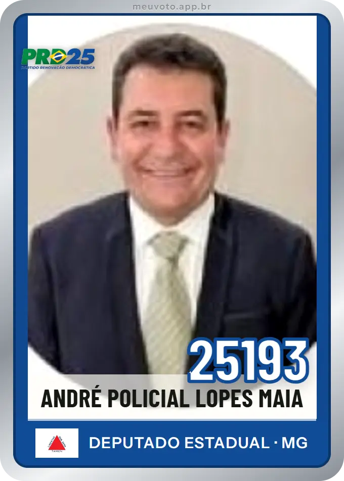 Carta de André Policial Lopes Maia, número 25193, PRD