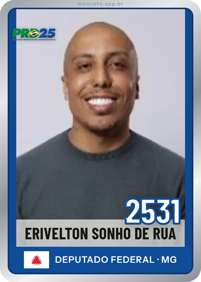 Carta de Erivelton Sonho de Rua, número 2531, PRD
