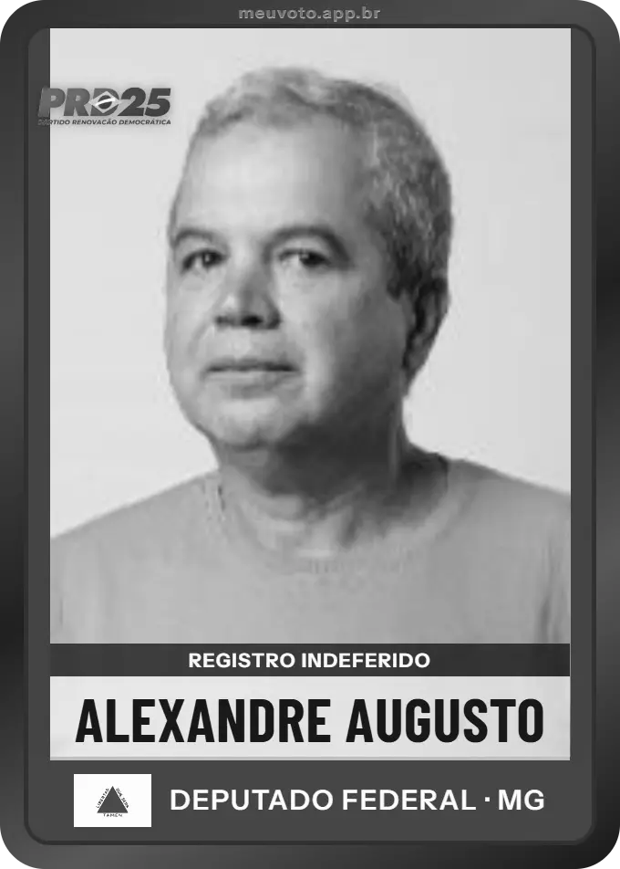 Carta de Alexandre Augusto, PRD. Teve o registro indeferido pelo TSE e não vai à urna.