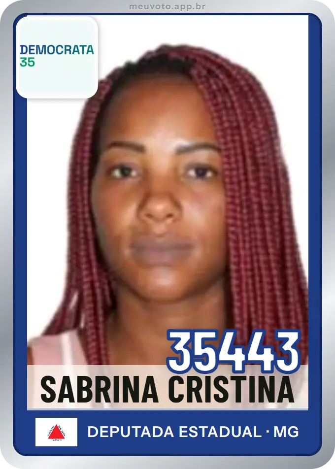 Carta de Sabrina Cristina, número 35443, Democrata