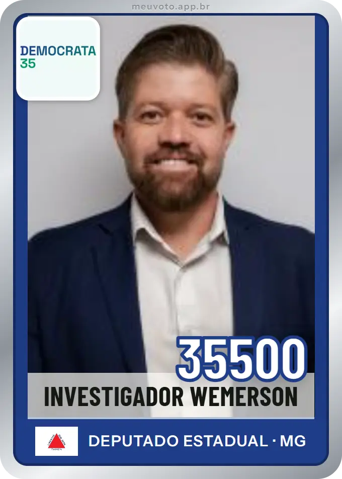 Carta de Investigador Wemerson, número 35500, Democrata