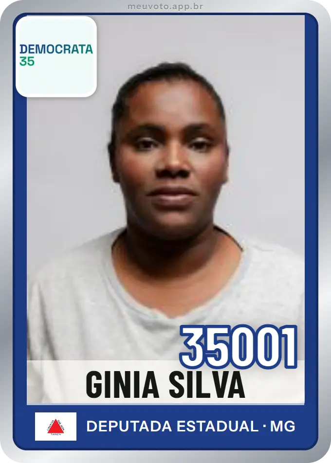 Carta de Ginia Silva, número 35001, Democrata