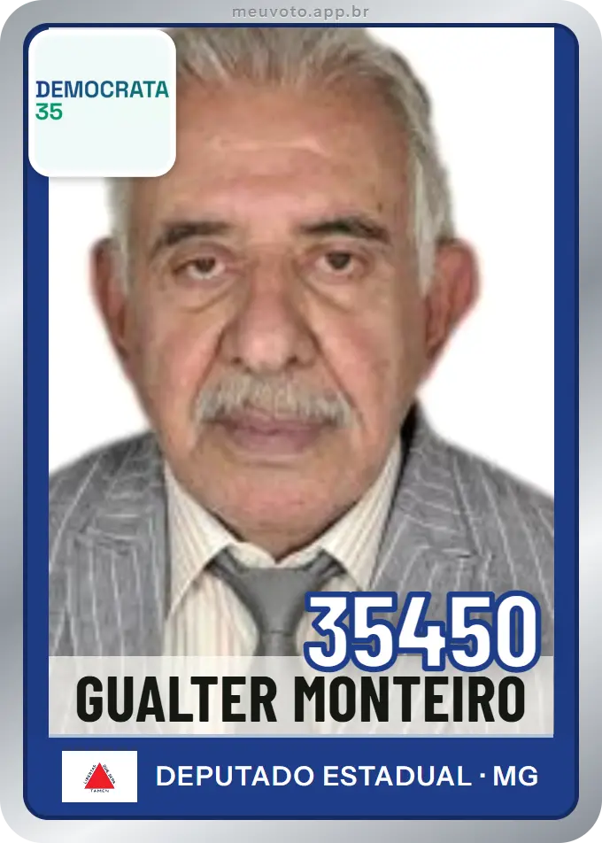 Carta de Gualter Monteiro, número 35450, Democrata