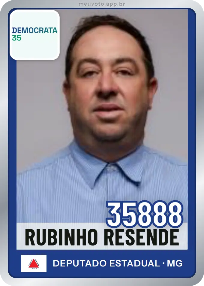 Carta de Rubinho Resende, número 35888, Democrata