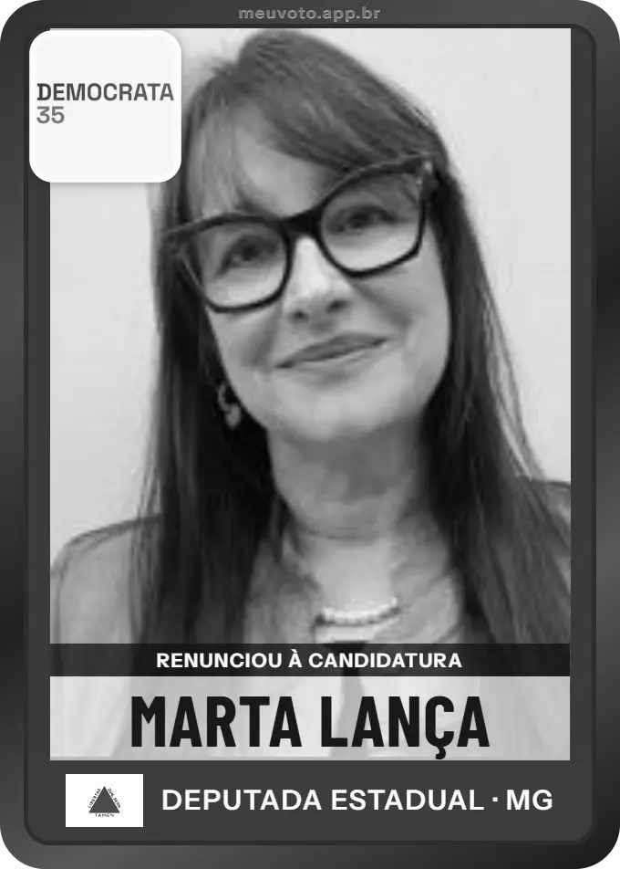 Carta de Marta Lança, Democrata. Renunciou à candidatura e não vai à urna.