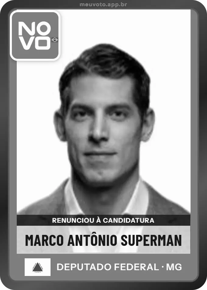 Carta de Marco Antônio Superman, Novo. Renunciou à candidatura e não vai à urna.