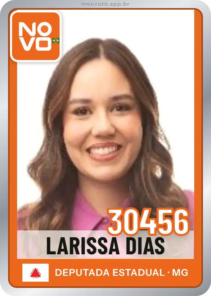 Carta de Larissa Dias, número 30456, Novo