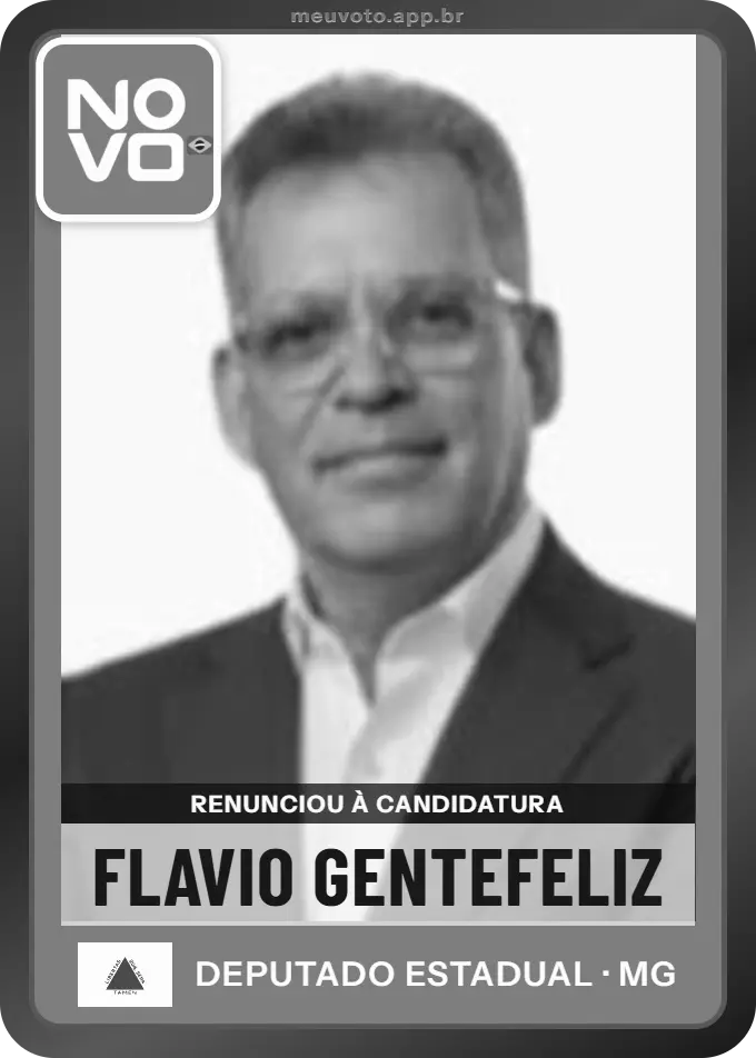 Carta de Flavio Gentefeliz, Novo. Renunciou à candidatura e não vai à urna.