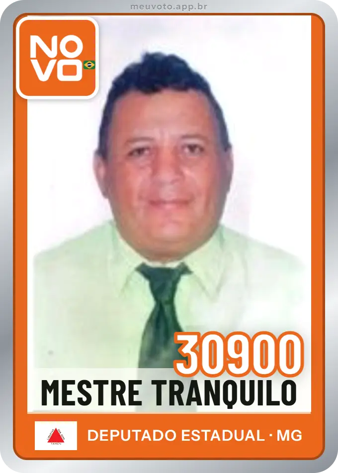 Carta de Mestre Tranquilo, número 30900, Novo