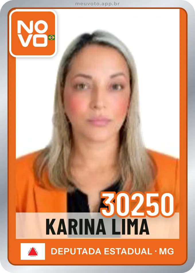 Carta de Karina Lima, número 30250, Novo
