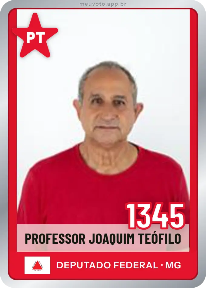 Carta de Professor Joaquim Teófilo, número 1345, PT