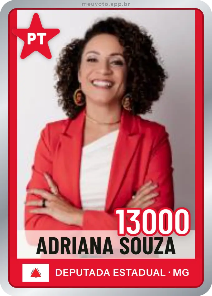 Carta de Adriana Souza, número 13000, PT